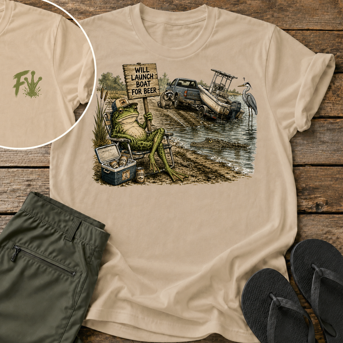 Will Launch Boat For Beer T-Shirt