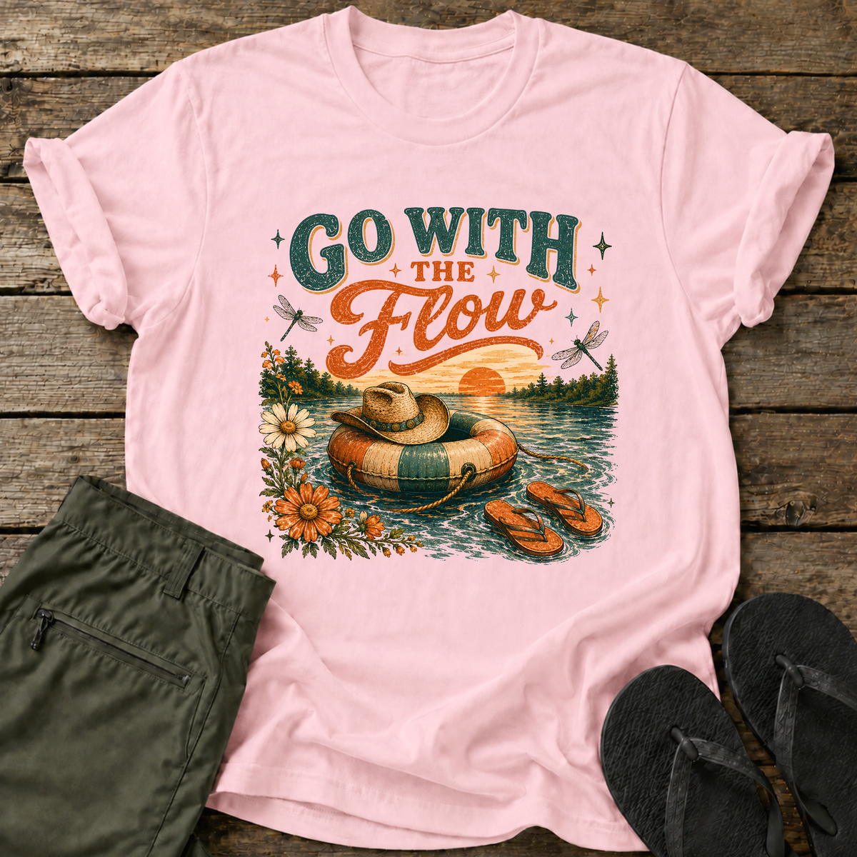 Go With The Flow Cowgirl T-Shirt