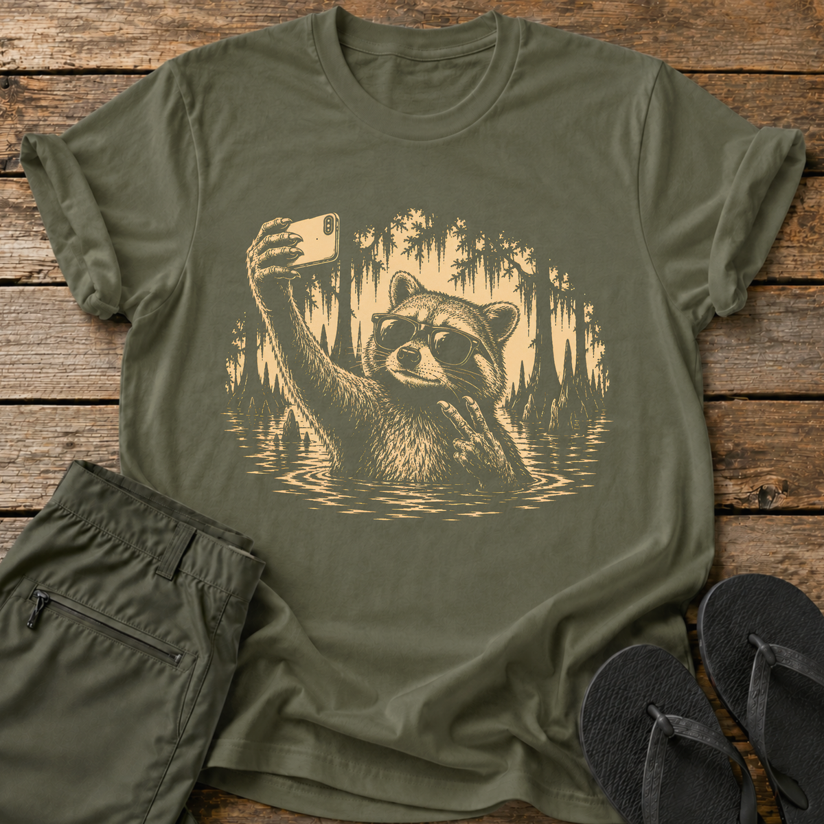 Raccoon Selfie T-Shirt