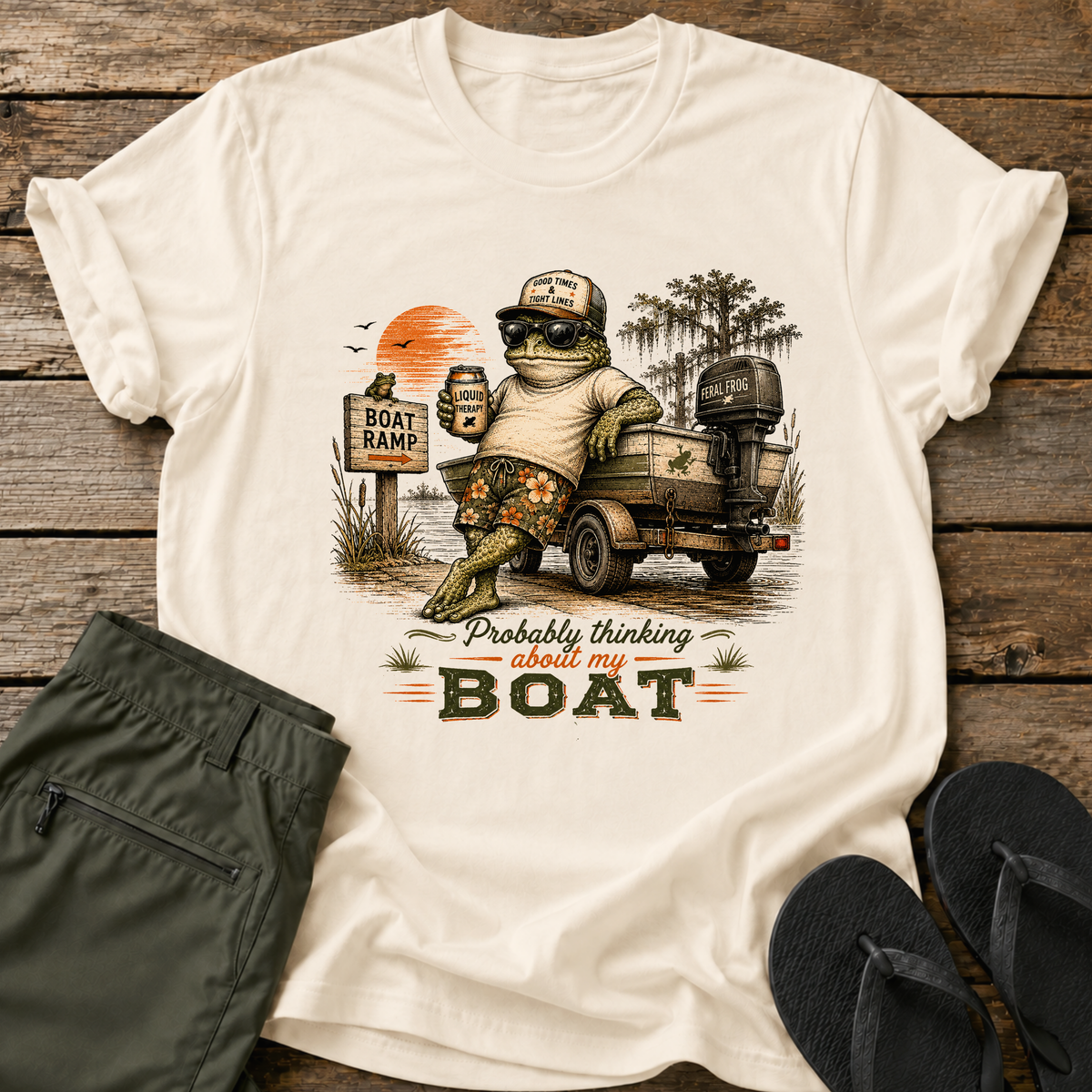 Thinking About My Boat T-Shirt