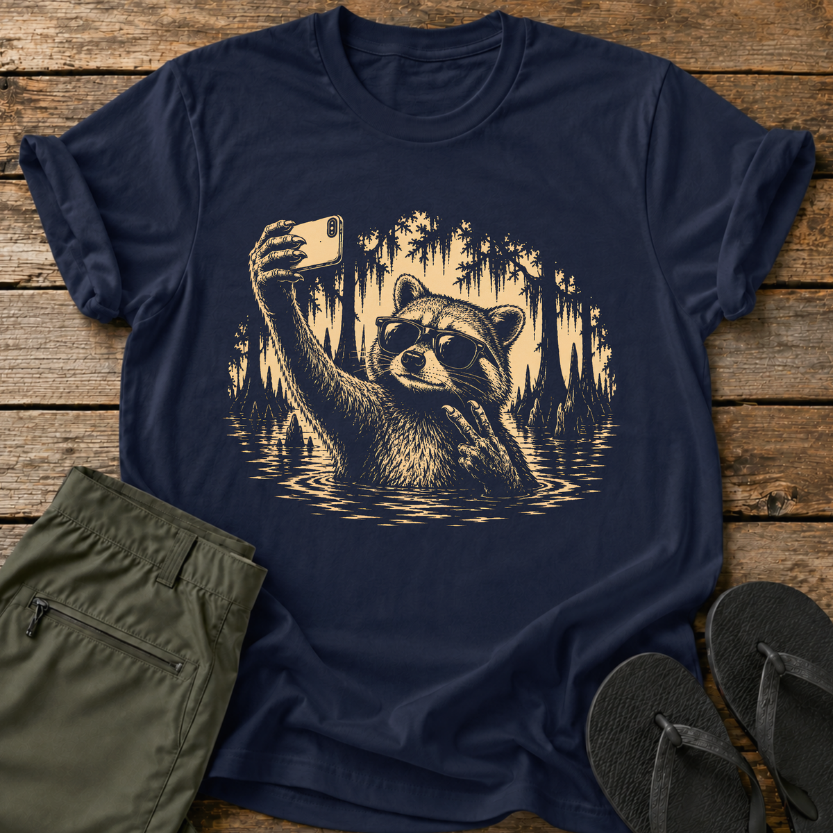 Raccoon Selfie T-Shirt