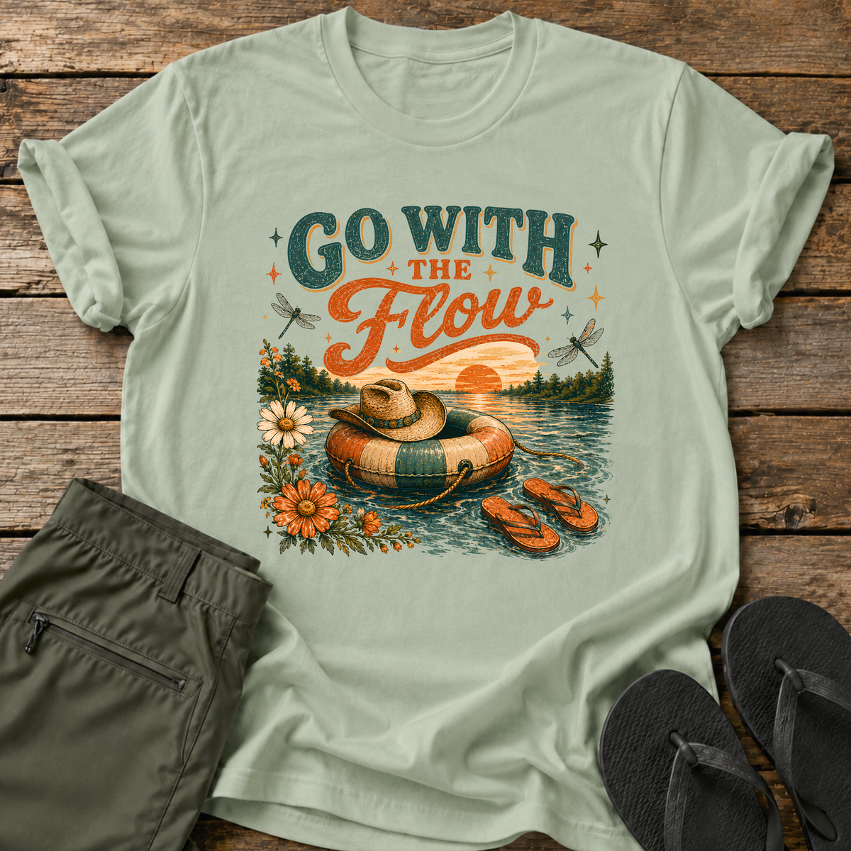 Go With The Flow Cowgirl T-Shirt