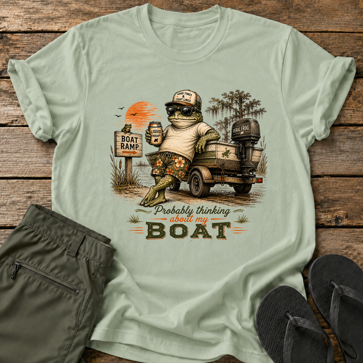Thinking About My Boat T-Shirt
