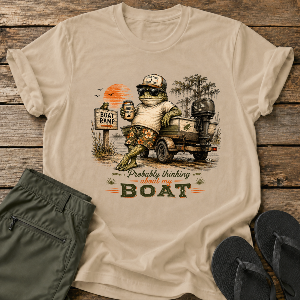 Thinking About My Boat T-Shirt