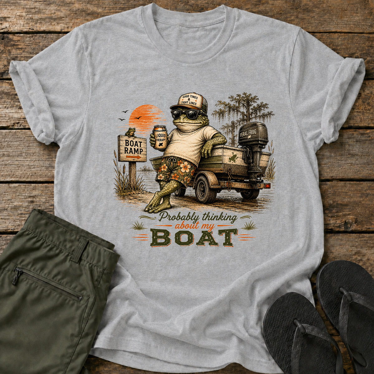 Thinking About My Boat T-Shirt