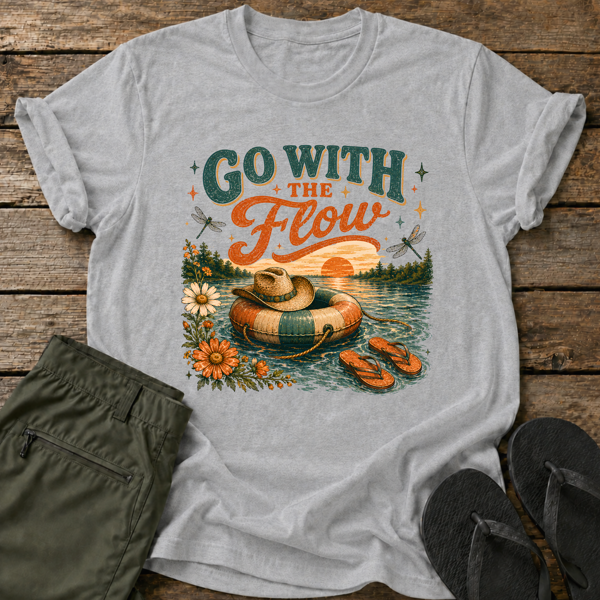 Go With The Flow Cowgirl T-Shirt