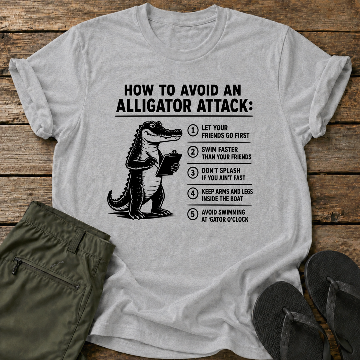 How To Avoid An Alligator Attack T-Shirt