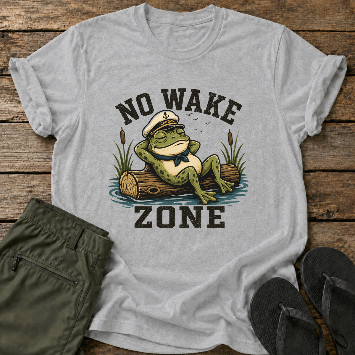 No Wake Zone Frog T-Shirt