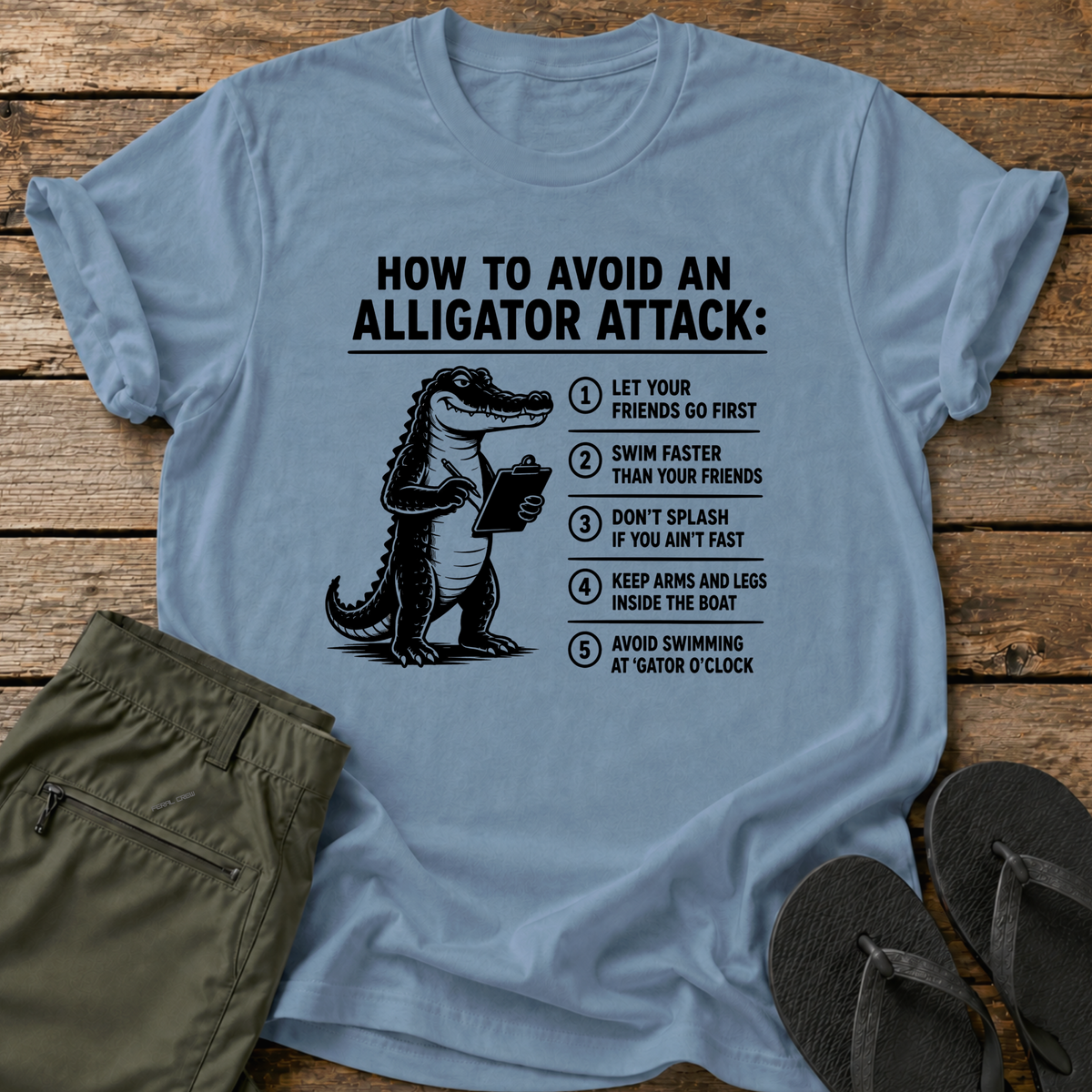 How To Avoid An Alligator Attack T-Shirt
