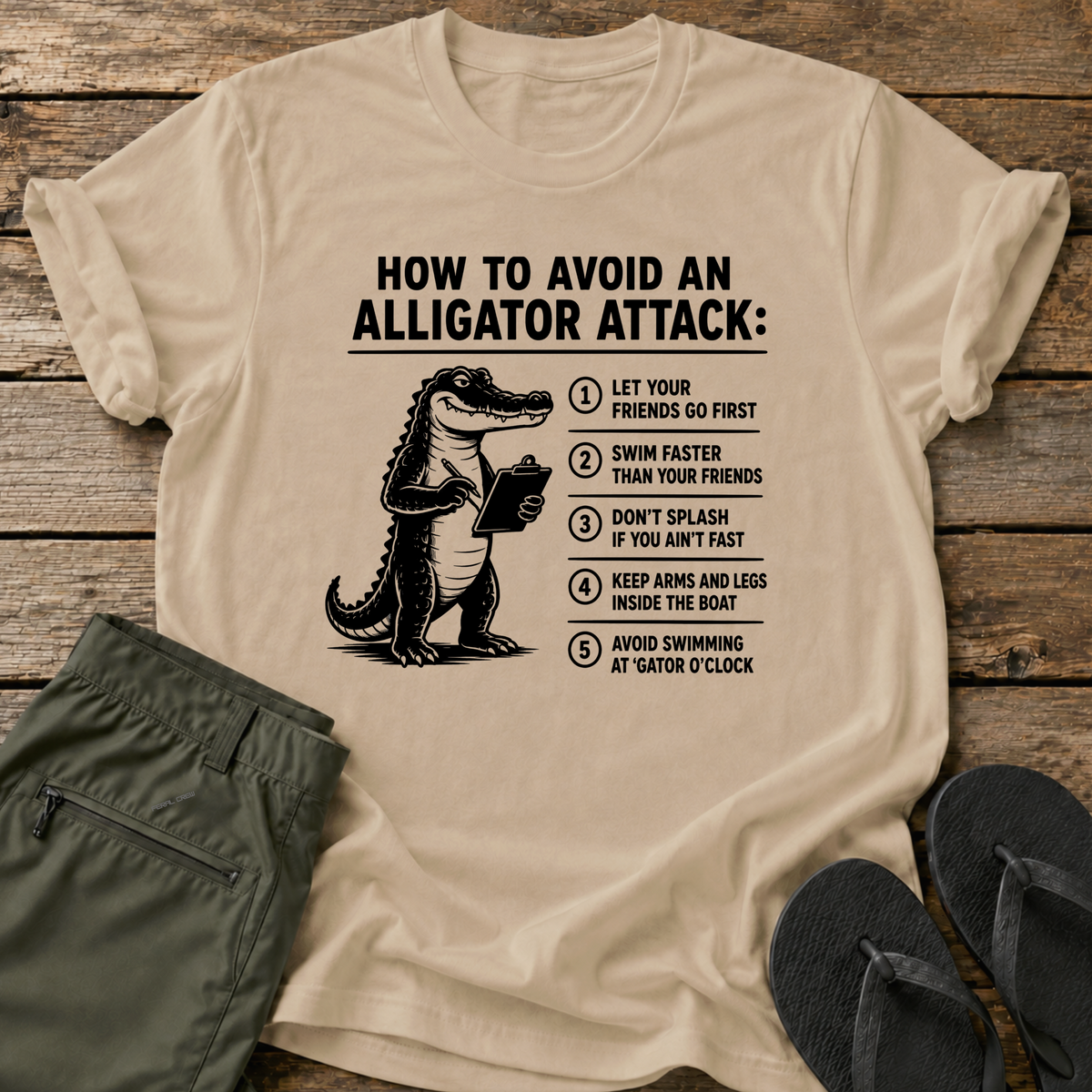 How To Avoid An Alligator Attack T-Shirt