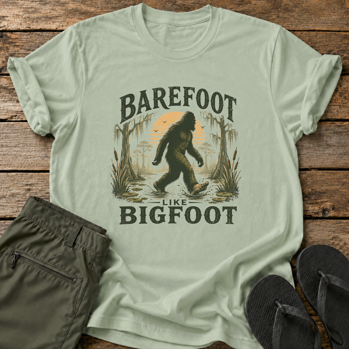 Barefoot Like Bigfoot T-Shirt