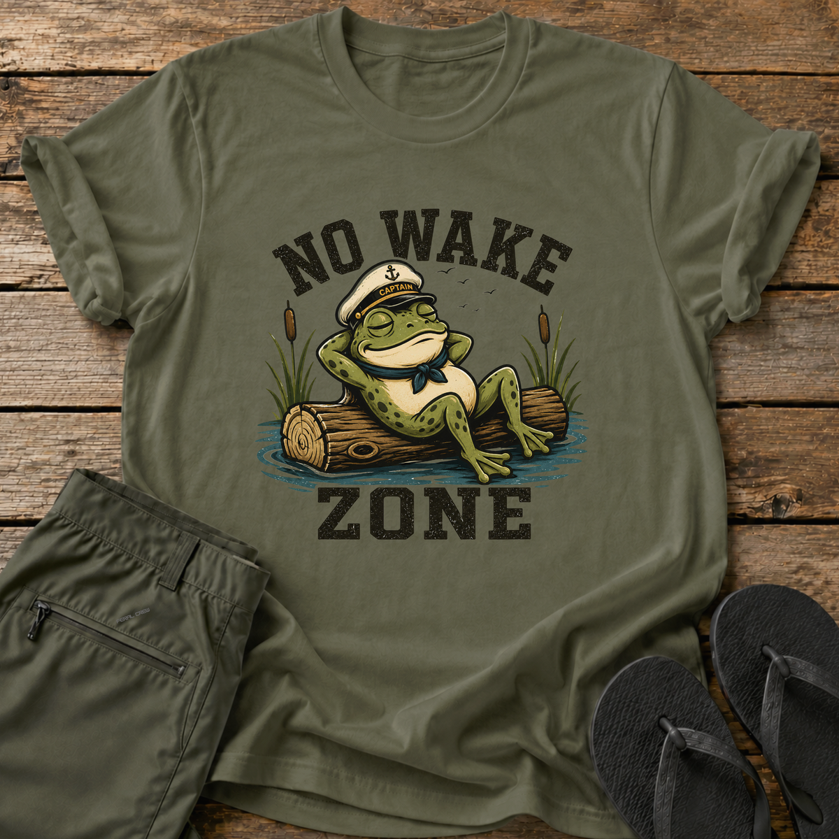 No Wake Zone Frog T-Shirt