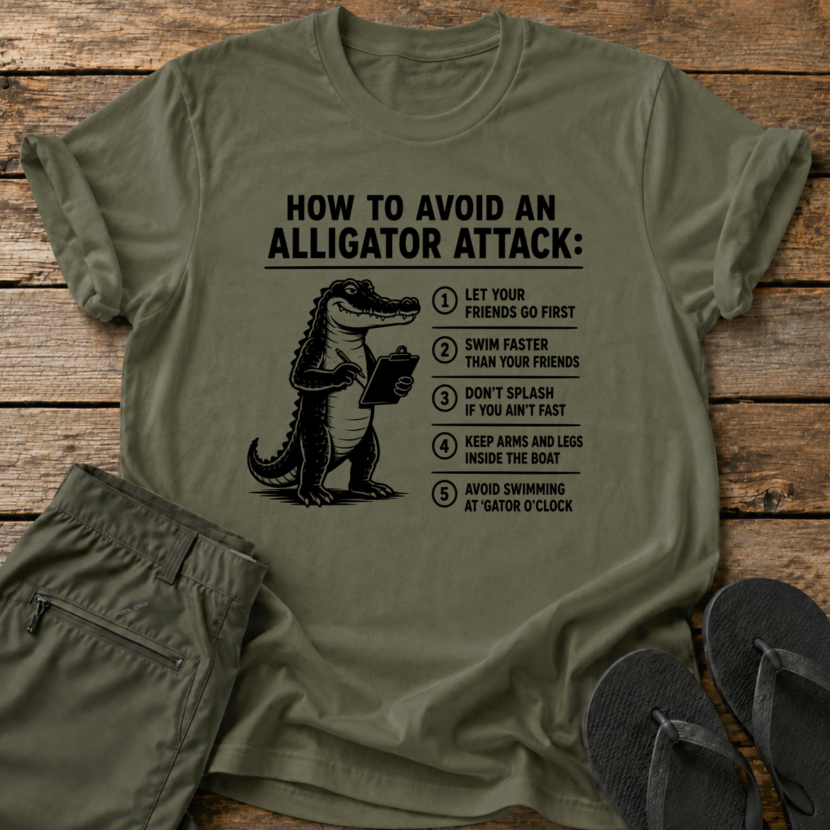 How To Avoid An Alligator Attack T-Shirt