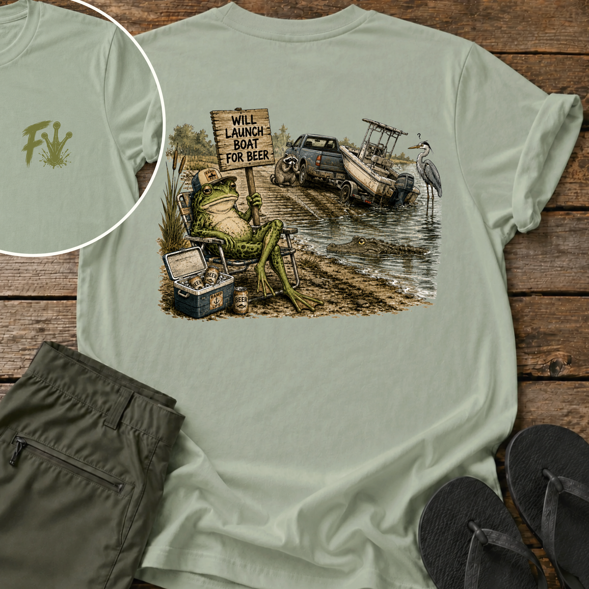 Will Launch Boat For Beer T-Shirt