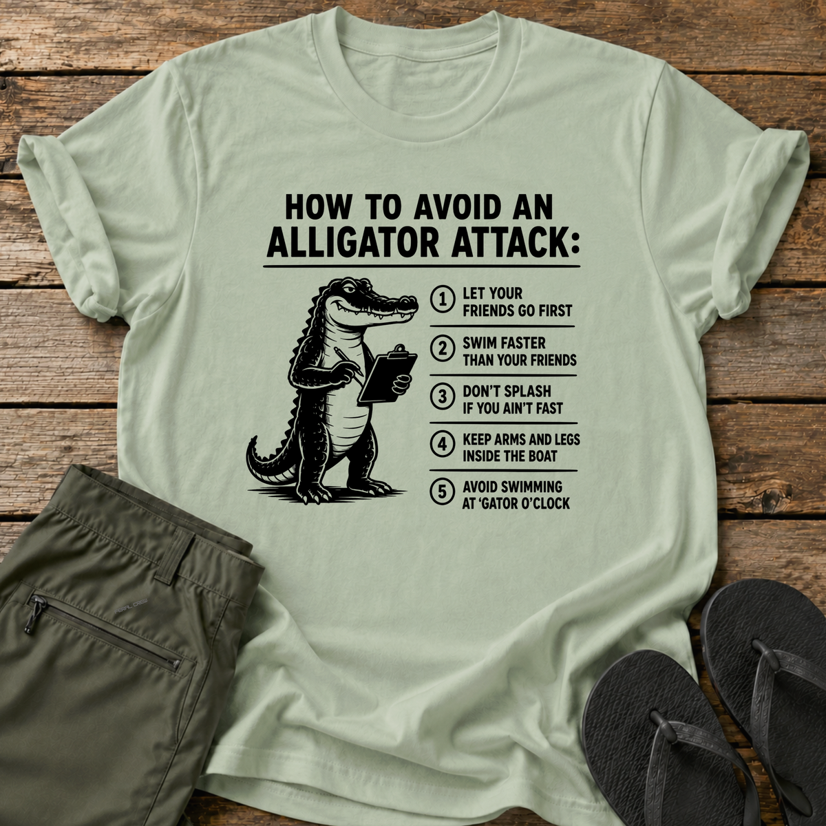 How To Avoid An Alligator Attack T-Shirt