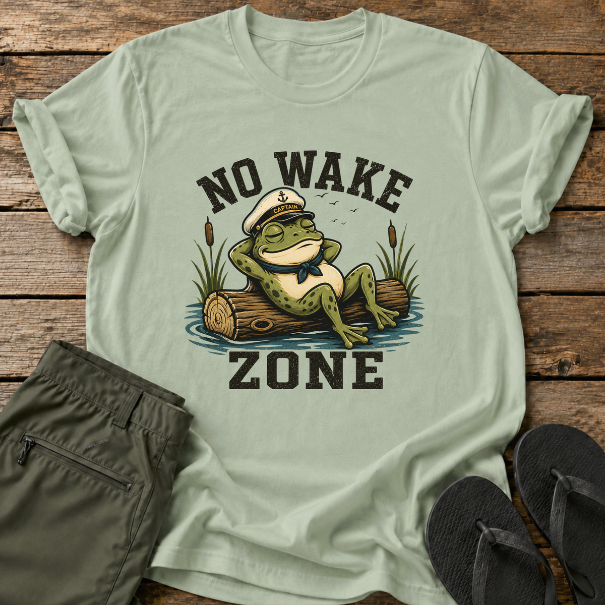No Wake Zone Frog T-Shirt