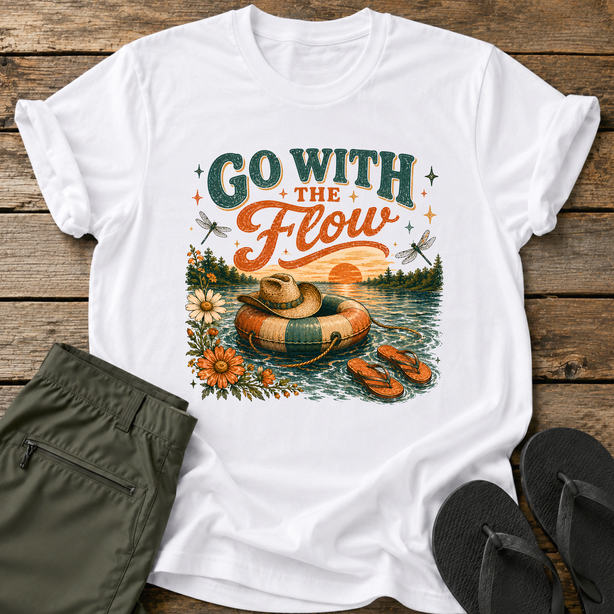 Go With The Flow Cowgirl T-Shirt