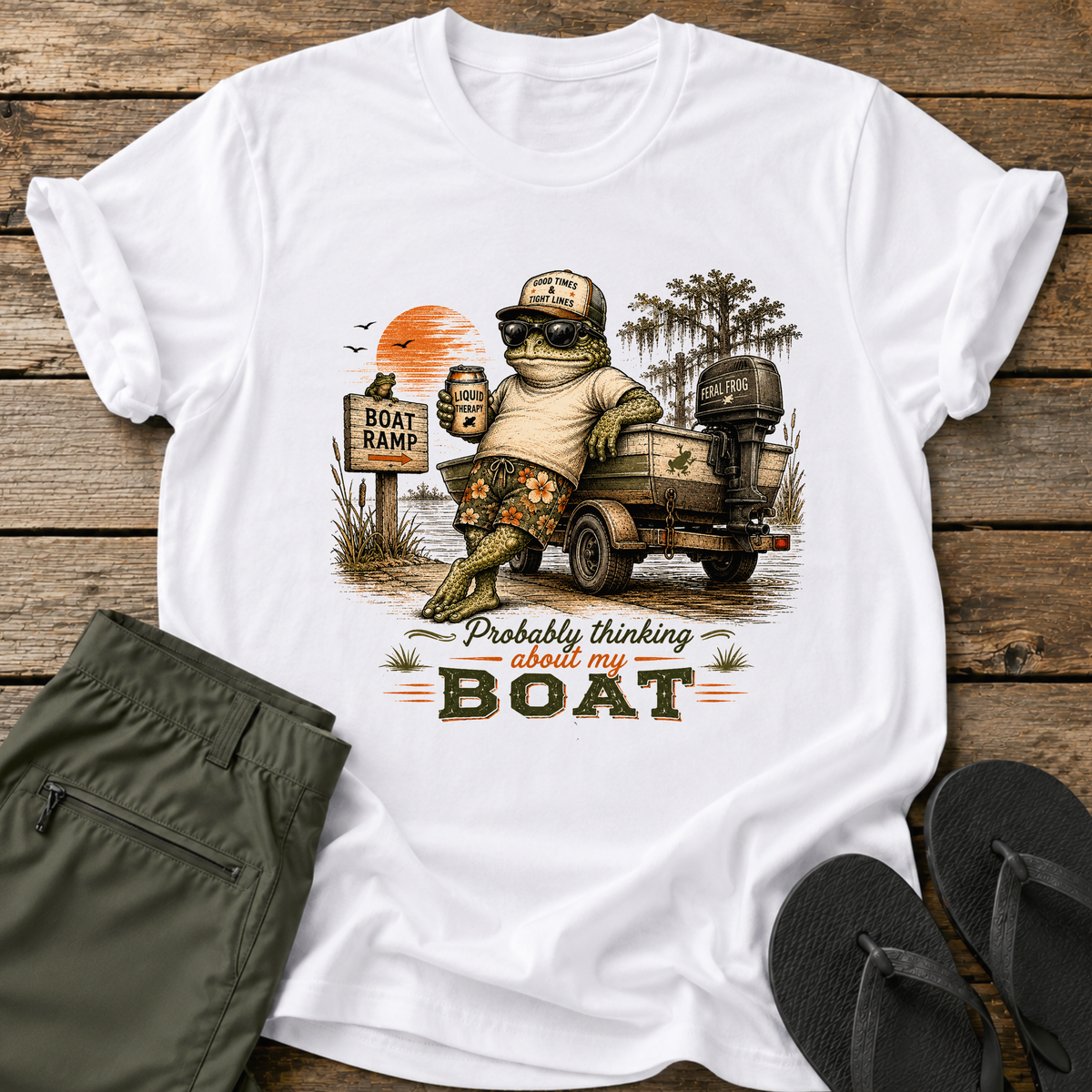 Thinking About My Boat T-Shirt