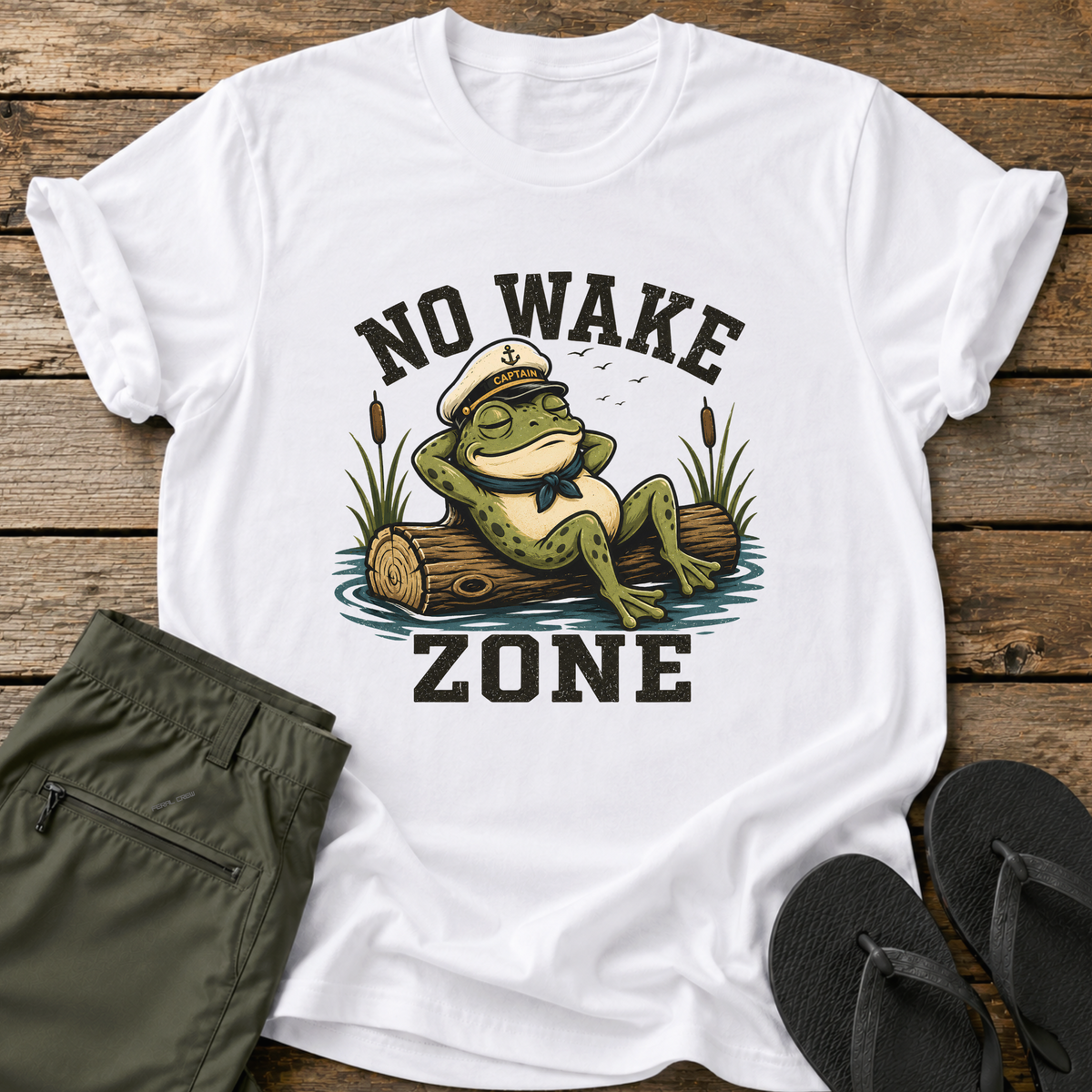 No Wake Zone Frog T-Shirt