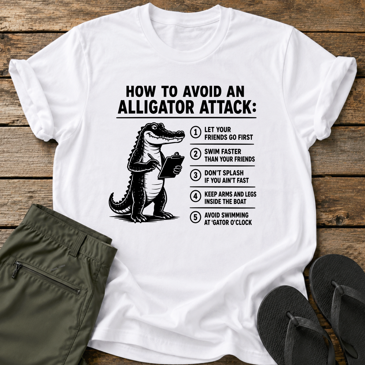 How To Avoid An Alligator Attack T-Shirt